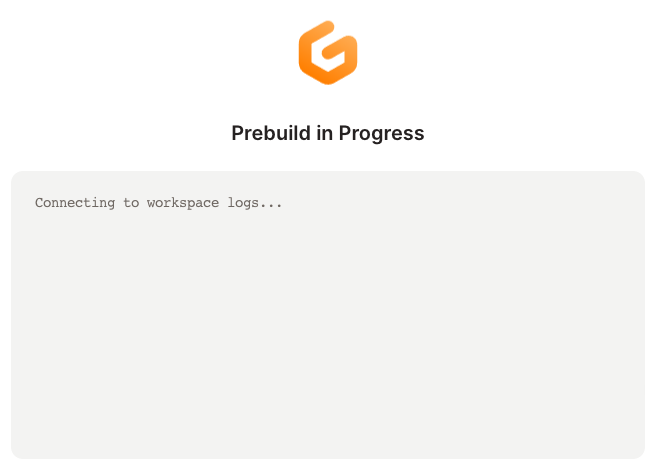 Gitpod prebuild running